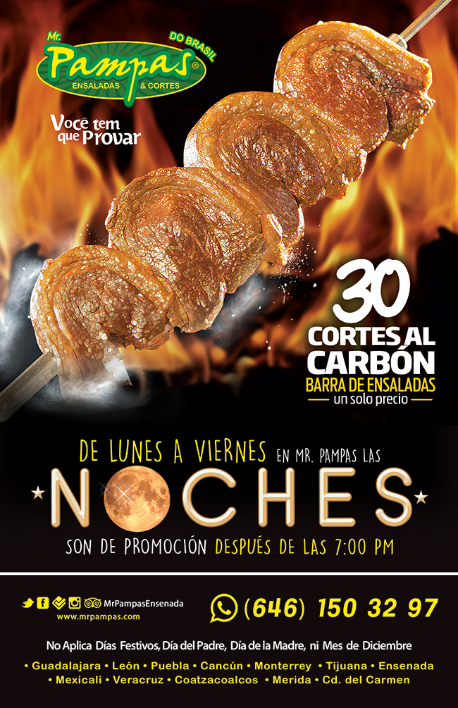  Restaurante - Noches de promoción de lunes a viernes después de  las 7:00 pm - ENSENADA