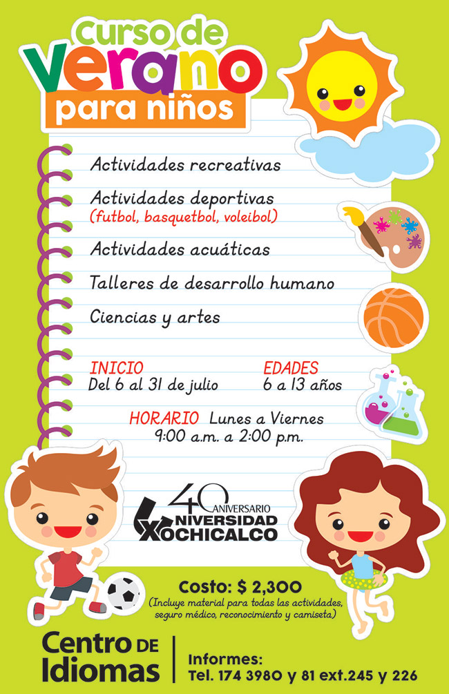 Curso de Verano - Para niños con Actividades, Talleres ...